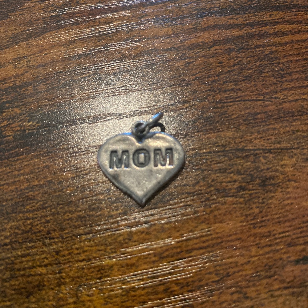 Sterling heart mom charm
